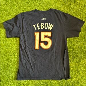 Vintage Reebok faded navy Y2K Tim Tebow NFL Broncos jersey shirt